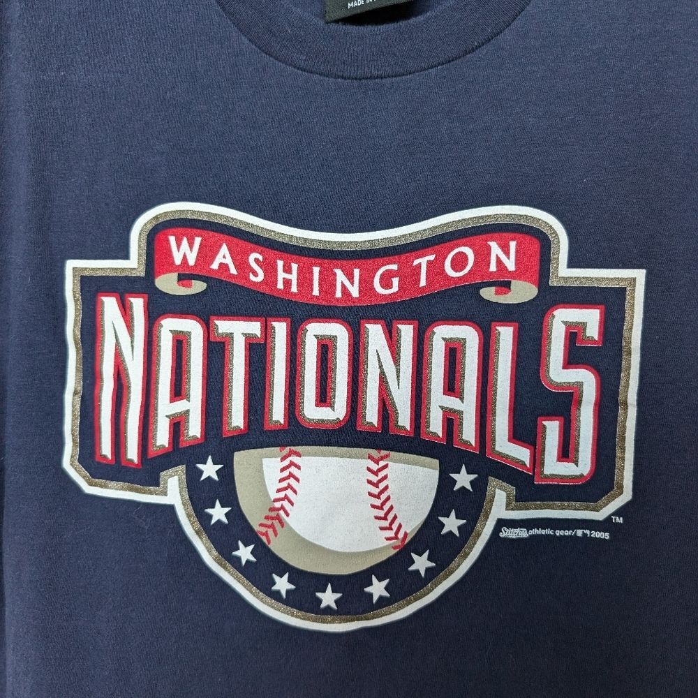 Stitches Washington Nationals Navy Tshirt - Picture 2 of 9